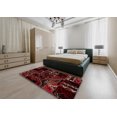 thumbnail image 4 of Ahgly Company Tapis d'Intérieur Carrés Abstraits Brun Châtaigne Patchwork, 6 Pieds Carré, 4 of 6
