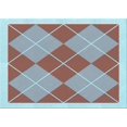 thumbnail image 1 of Ahgly Company Tapis d'Intérieur Rectangulaire Transitionnel Rouille Rose Lavable à la Machine, 3 Pieds x 5 Pieds, 1 of 7