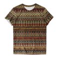 thumbnail image 5 of SMihono Hauts pour Femmes Été Décontracté Mode Confortable Col Rond Manches Courtes Imprimé Blouse T-shirt Oversize pour Femmes 2023, 5 of 5