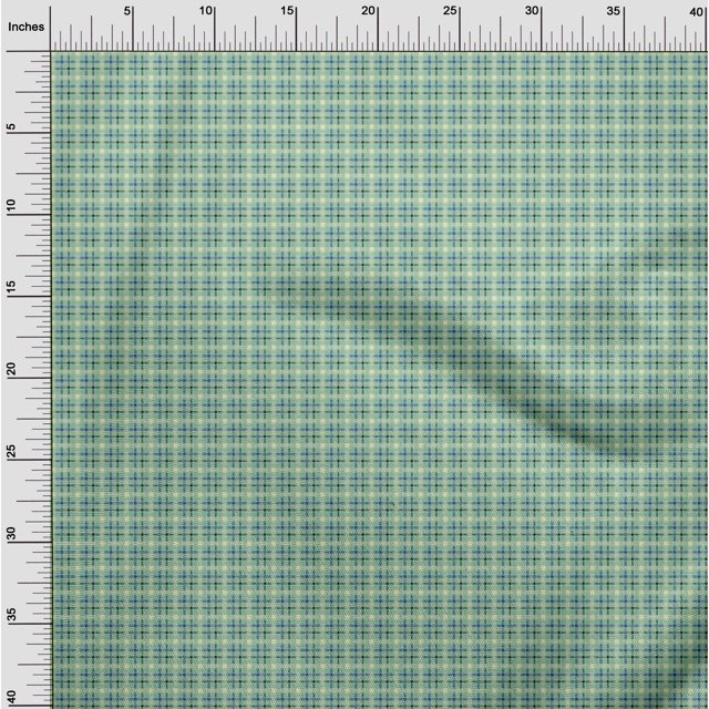 oneOone Cotton Cambric Fabric Tartan Check Print Fabric BTY 56 Inch Wide