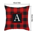 thumbnail image 3 of Yhmxh Pillow Covers Throw Pillow Covers Pillow Protector Twenty Six Letters Christmas Pillowcase Peach Skin Print Cushion Cover Plaid Cushion Pillowcase Peach Skin Pillowcase, 3 of 3