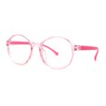 thumbnail image 1 of Child Size Round Thin Plastic 100% Blue Light Flitering Computer Glasses Pink, 1 of 4
