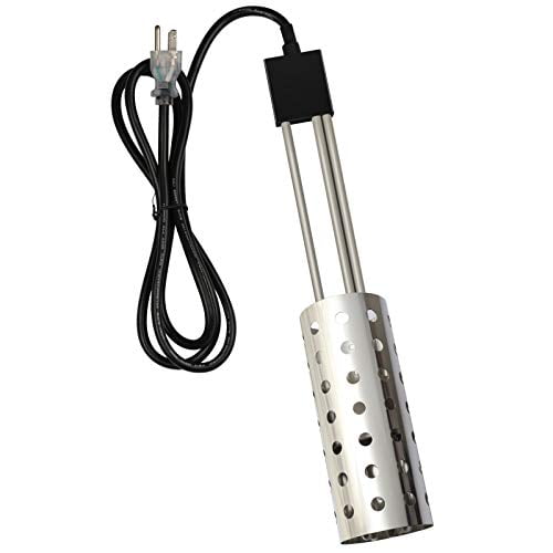 Electric Portable Bucket Heater, Gesail UL-Listed Immersion Heater With 304 Stainless-steel Guard, Submersible Bucket water Heater With Thermostat and Auto Shutoff Protection