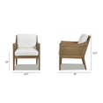 thumbnail image 2 of Ontario Chaise d'Appoint Rembourrée en Chêne et Rotin 24.5 Pouces Lin Blanc Naturel, 2 of 13