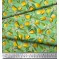 thumbnail image 3 of Soimoi Rayon Crepe Fabric Leaves,Floral & Lemon Vegetable Print Sewing Fabric Yard 46 Inch Wide, 3 of 3