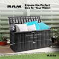 thumbnail image 2 of Ram Quality Products 71 Gallon Outdoor Backyard Storage Deck Box, Gray, 2 of 9