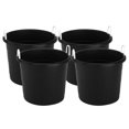 thumbnail image 1 of Homz Seau de Rangement Utilitaire de 18 Gallons avec Poignées en Corde, Noir, Lot de 4, 1 of 9
