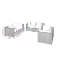 thumbnail image 3 of vidaXL 6 Piece Garden Lounge Set with Cushions Poly Rattan Black, 3 of 3