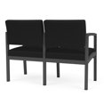 thumbnail image 5 of Lenox Steel Reception Waiting Room 2 Seats Chair / Charcoal Steel / Black, 5 of 5