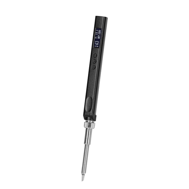 Riwcyla Intelligent Electric Soldering Iron Portable Soldering Station OLED Display Welding Pen with Temperature Adjustment Function
