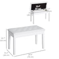thumbnail image 3 of HOMCOM 30" Padded Storage Piano Bench Artist Keyboard Seat Faux Leather (White), 3 of 10