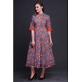 thumbnail image 4 of Bimba Floral Printed Front Slit Sleeveless Summer Spring Women Maxi PartyDress-Medium, 4 of 5