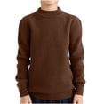 thumbnail image 1 of Posijego 4-18 Years Girls Boys Sweaters Crew Neck Solid Color Long Sleeve Knit Pullover Tops Fall Winter Clothes, 1 of 6
