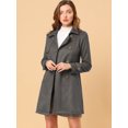 thumbnail image 3 of INSPIRE CHIC Manteau Trench à Revers Crantés à Double Boutonnage pour Femme, 3 of 6