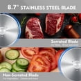 thumbnail image 4 of CUSIMAX Dual-Blade Electric Meat Slicer,8.7" Removable Blades,Adjustable Thickness, Detachable, for Meat, Cheese, Bread, 4 of 5