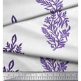thumbnail image 2 of Soimoi Modal Satin Fabric Leaves & Floral Block Print Sewing Fabric Yard 42 Inch Wide, 2 of 3