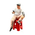 thumbnail image 3 of Xuanheng 1/64 Miniature Figure Human Figure Model for Photography Crafts Model Trains Seated Man, 3 of 8