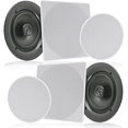 thumbnail image 1 of Pyle Pair 10” Flush Mount in-Wall in-Ceiling 2-Way Speaker System Spring Loaded Quick Connections Changeable Round/Square Grill Stereo Sound Polypropylene Cone Polymer Tweeter 300 Watts (PDIC16106), 1 of 5