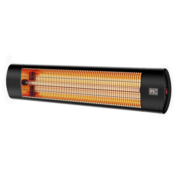 Wall-Mounted Infrared Patio Heater 1500W with Carbon Fiber Tube, Remote & 24H Timer — Waterproof Outdoor Heater for Balcony, Backyard & Garage