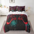 thumbnail image 2 of Erosebridal Video Game Bedding Sets Twin Size,Geometric Hexagon Comforter Sets with Sheets,Gradient Decor,Reversible,7pcs, 2 of 5