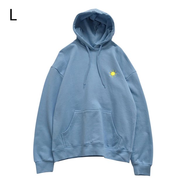 serony Spring Sweat à Capuche Imprimé Hommes Femmes Pull à Capuche Manteau Couple Top, Bleu, L