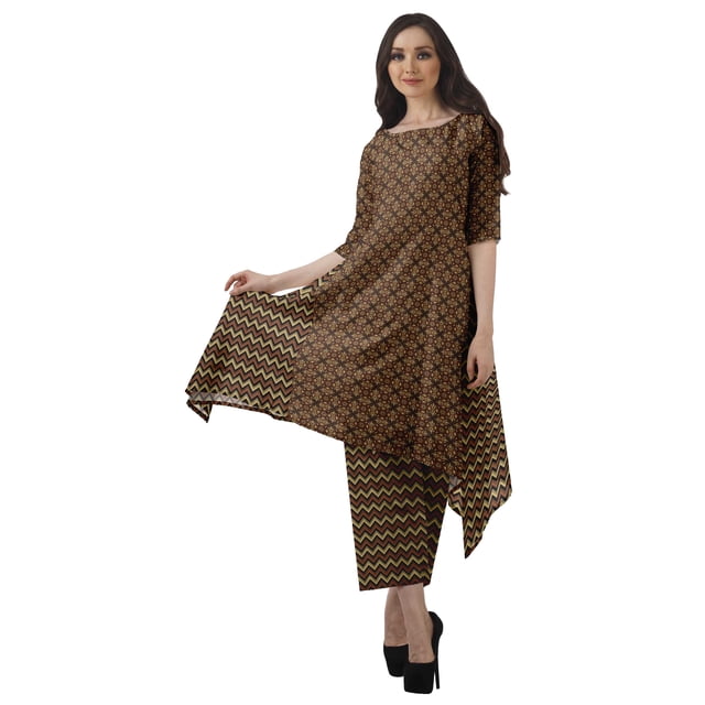 Moomaya Designer Kurta Kurti 3/4 Sleeves Printed WoMen's Indian Tunic Pant Set