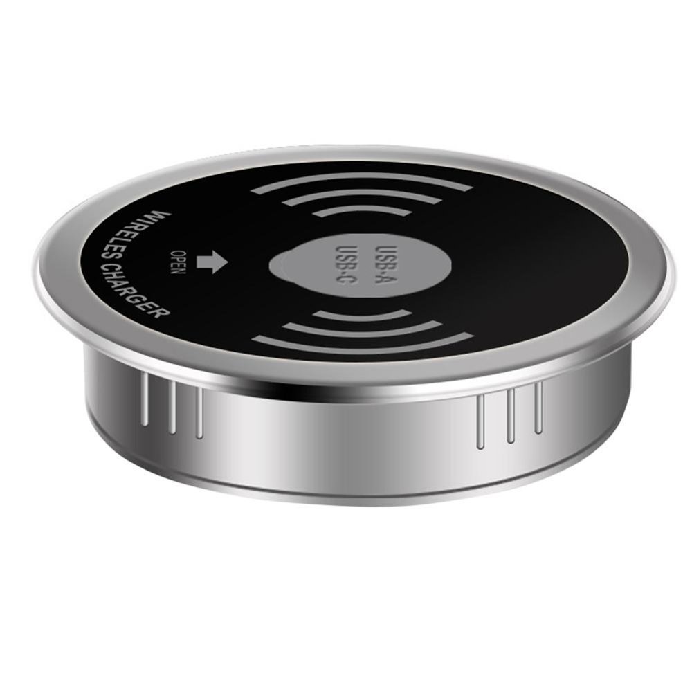 USB Type-C Multiple Coil QI Wireless Charger Embedded Desktop Transmitter
