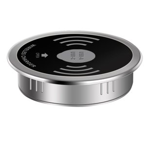 USB Bobine multiple de type C QI Transmetteur de bureau intégré sans fil