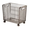 thumbnail image 1 of DOLITY Metal Mesh Rolling Laundry Basket Cart for Children Room Movable Storage Bin Size L, 1 of 9