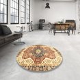 thumbnail image 3 of Ahgly Company Tapis d'Intérieur Carrés Abstraits Rouges Abstraits pour Aire, 5 Pieds Carré, 3 of 6
