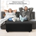 thumbnail image 3 of PiccoCasa Housse Extensible pour Pouf Housse de Meuble Noir Petit, 3 of 7