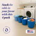 thumbnail image 2 of Homz Seau de Rangement Intérieur Extérieur 17 Gallons avec Poignées, Bleu (4 Pack), 2 of 9