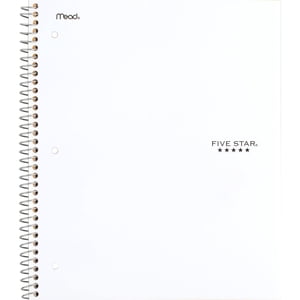 Five Star® 1 Subject 200pg Traditional Notebook 11" White