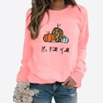 thumbnail image 1 of DPTALR Femmes Confortable Décontracté Courge à Lettres Imprimées Chandail à Col Rond Manches Longues T-Shirt Blouse Hauts, 1 of 3