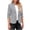 Grey, variant on Timegard Formal Jackets for Women 3/4 Sleeve Ruched Solid Color Work Business Casual Blazer Suit Jackets