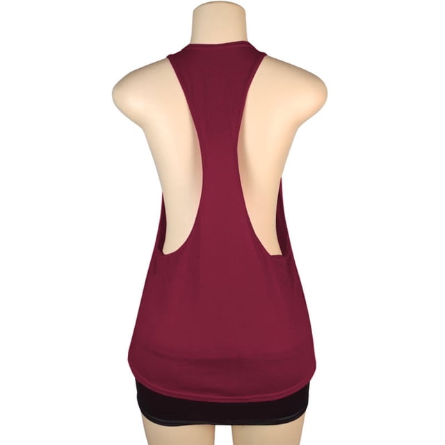 Timegard Womens Tank Top Summer Athletic Sleeveless Racerback Casual Comfy Workout Tee Top Solid Color