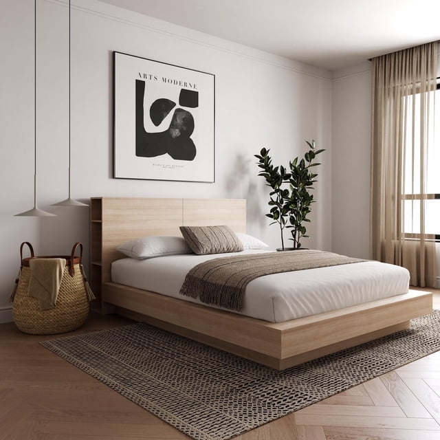 Nexera Marconi Platform Bed with Headboard