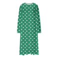 thumbnail image 2 of Erwazi Chemises de Nuit pour Femmes Maxi Col Rond Manches Longues Vêtements de Nuit Confortables Imprimé Ample Doux Décontracté Robe de Nuit Confortable, 2 of 5