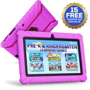 Contixo 7" Kids Tablet 2025 Model with Epic! & Lingokids, Educational Android Tablet for Kids 3-12, 32GB, Parental Controls, Kid-Proof Case– Pink