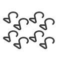 thumbnail image 3 of Crochet Tournant, Résistance à l'Usure 2 Crochets de Suspension en Forme de Roulement Solide 60 PCS pour le Diamètre Intérieur de la Verrière 2cm / 0,8 Po, Diamètre Intérieur 2,5cm / 1,0 Po, 3 of 8