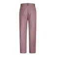 thumbnail image 3 of hotojiny Mens Dress Pants Lightweight Button Loose Fit Pleated Slacks Summer Linen Solid Color Beach Yoga Trousers with Pockets, 3 of 5