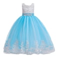 thumbnail image 2 of LSLJS Girls Princess Robes de Concours Enfants Tulle Bal de Promo Robes de Bal à Paillettes Mariage Fête Fleur Longues Robes, 2 of 9
