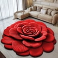thumbnail image 3 of Elegant Floral Area Rug High End Diatomaceous Earth Material Quick Drying Water Absorbing Easy Clean Decorative Rug for Bedroom Bathroom Living Room, 3 of 3