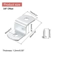 thumbnail image 2 of Uxcell 25Pcs 3/8" Offset Canvas Clip, Picture Framing Mirror Clip with 2 Hole, Silver, 2 of 5