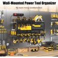 thumbnail image 2 of Power Tool Organizer Min Fast Assembly Slots Layer Heavy Duty Metal & Max lb load Cordless Power Dill Holder in Garage/Workshop/Pegboard/Shed, 2 of 8