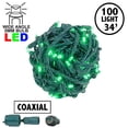 thumbnail image 2 of Novelty Lights 50ft 100 LED Coaxial Christmas Mini Light String, Green, 2 of 9