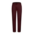 thumbnail image 3 of RXIRUCGD Men's Fashion Drawstring Elastic Waist Solid Color Casual Sweat Length Pants 2 PC, Wine, Size: S, 3 of 5