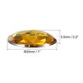 thumbnail image 2 of Unique Bargains 25mm Flat Back Round Acrylic Rhinestones, 100 Pack Plastic Circle Gems for Jewelry Making Costume, Yellow, 2 of 6