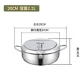 thumbnail image 3 of JMYHOAM Kitchen Gadgets Deeps Fryer Pot Tempura Frying Pot with Lid 304 Stainless Steel with Temperature Control and Oil Drip Drainer Rack for Kitchen French Fries Home and Kitchen on Clearance, 3 of 7