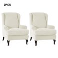 thumbnail image 3 of Ruiboury Lot de 2/lot Housse de Chaise Anti-Rides Confortable Blanc, 3 of 6